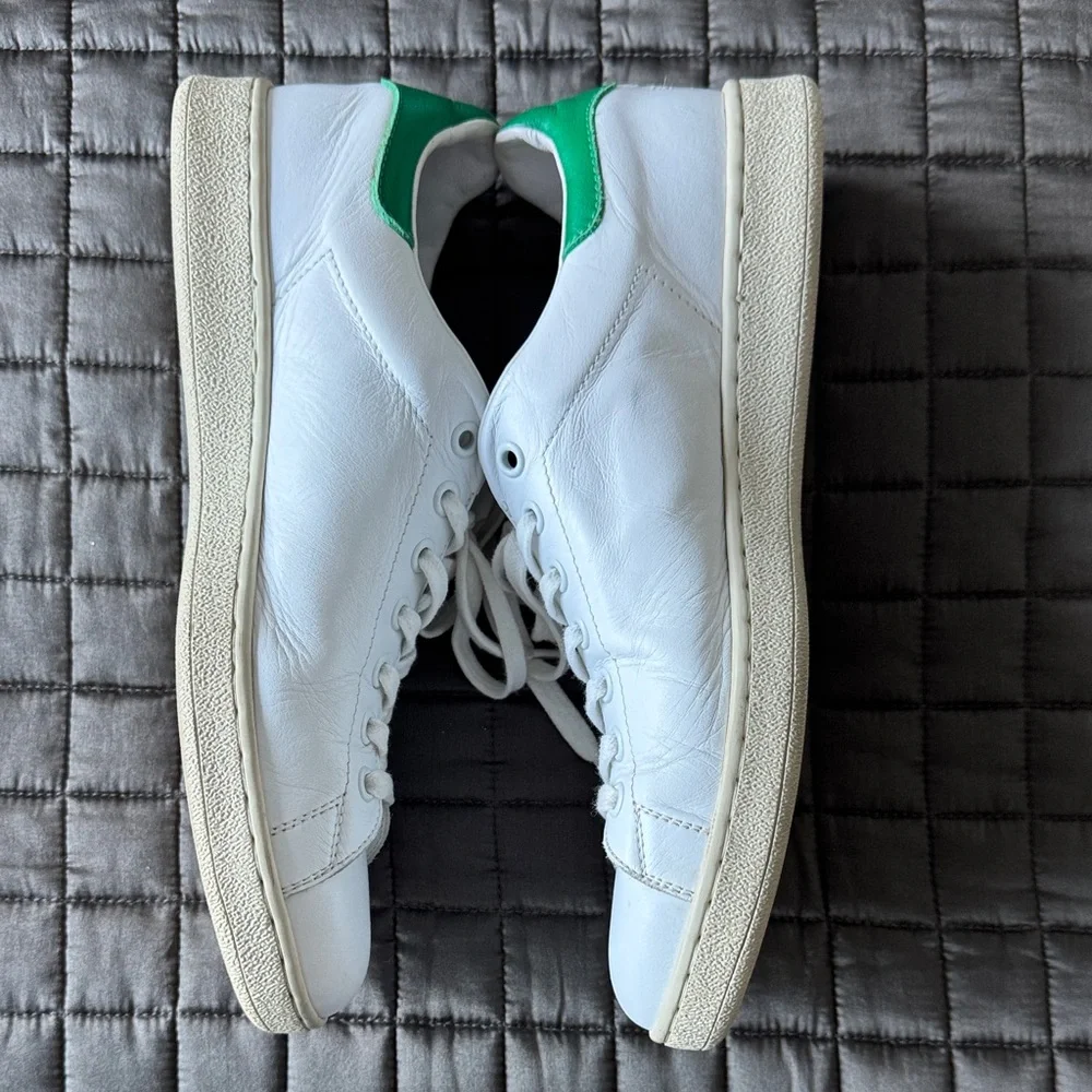 Re/Done 70’s Tennis Sneakers with Green Accents Size US 9 & EU 39